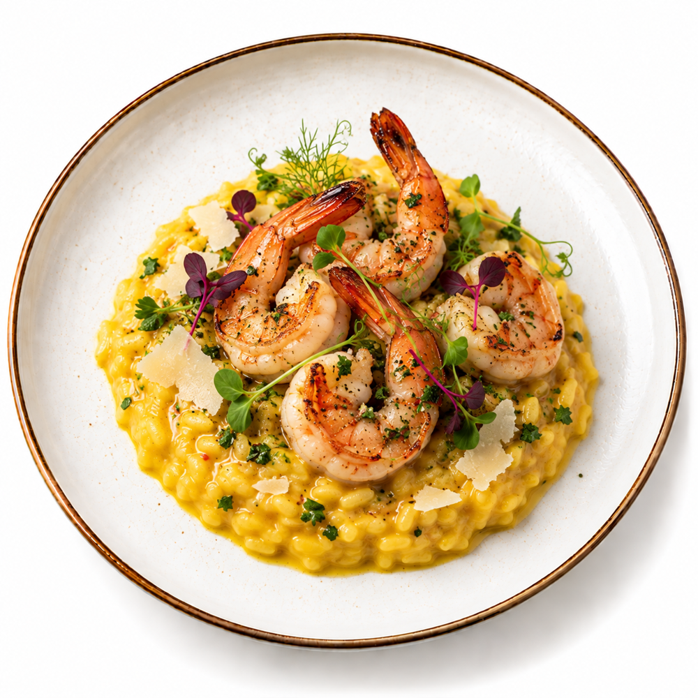 Safranlı Karides Risotto